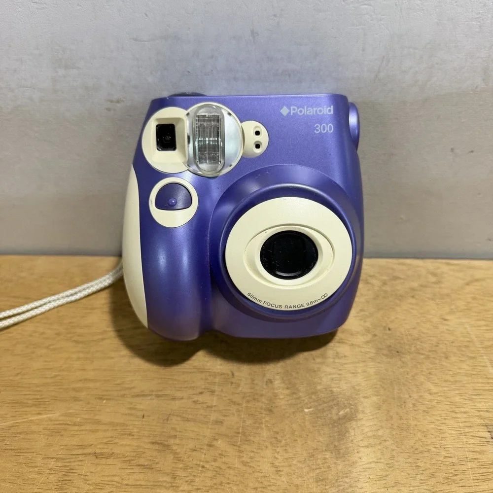 Polaroid 300 Instax Mini Instant Film Camera Purple Tested Working